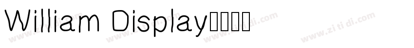 William Display字体转换